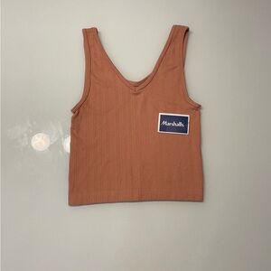 Active basic Beige medium large crop top V-neck